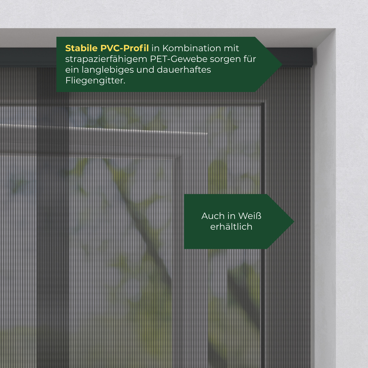 Vertikale Fliegengittertür Anthrazit