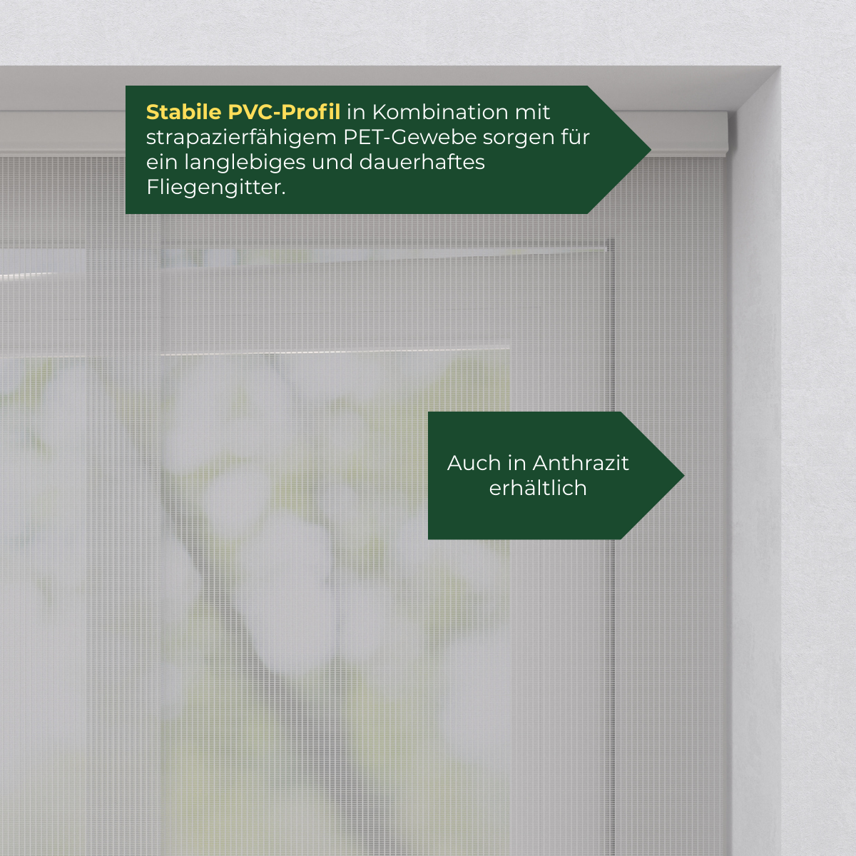 Vertikale Fliegengittertür Weiß