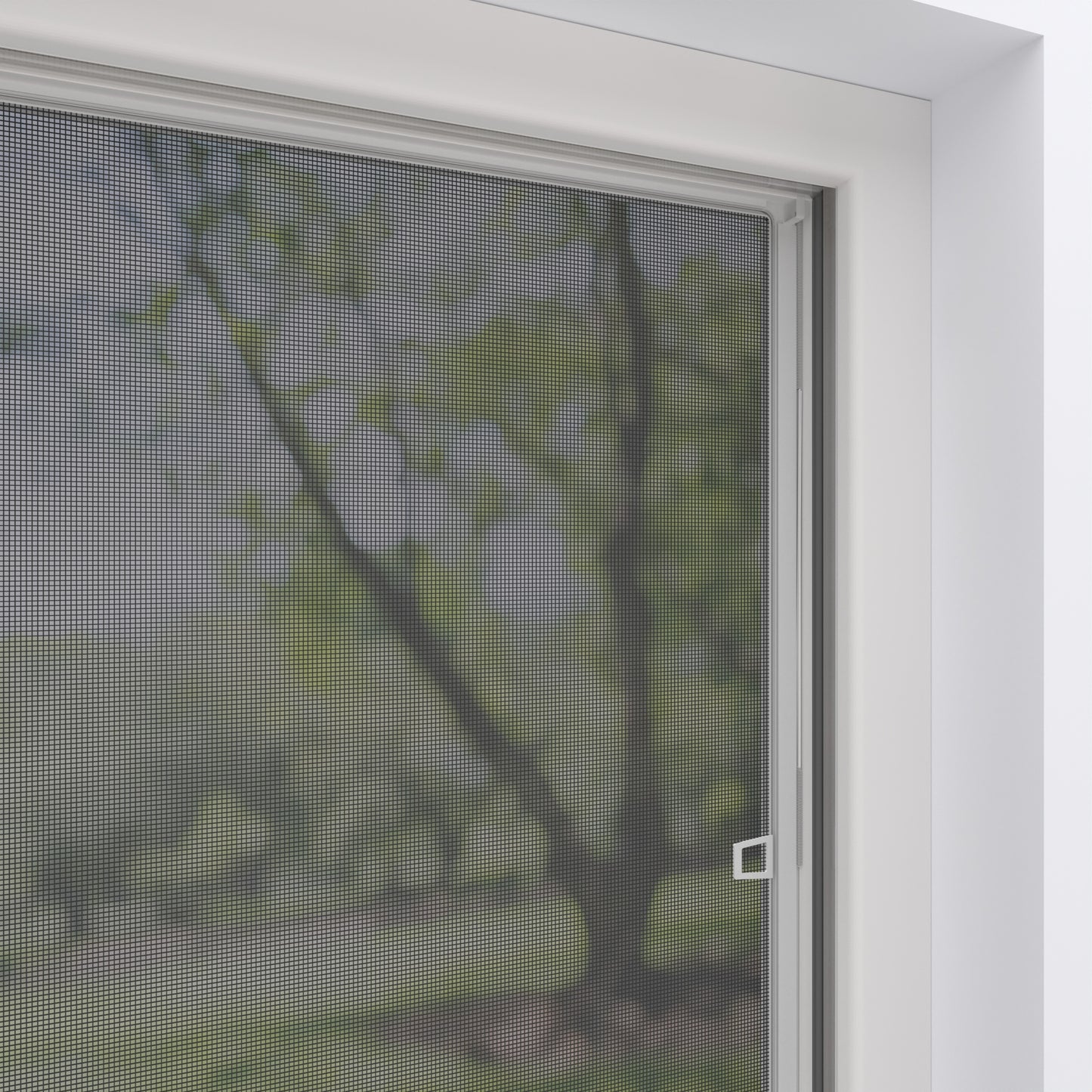 Fliegengitterfenster außen Weiß