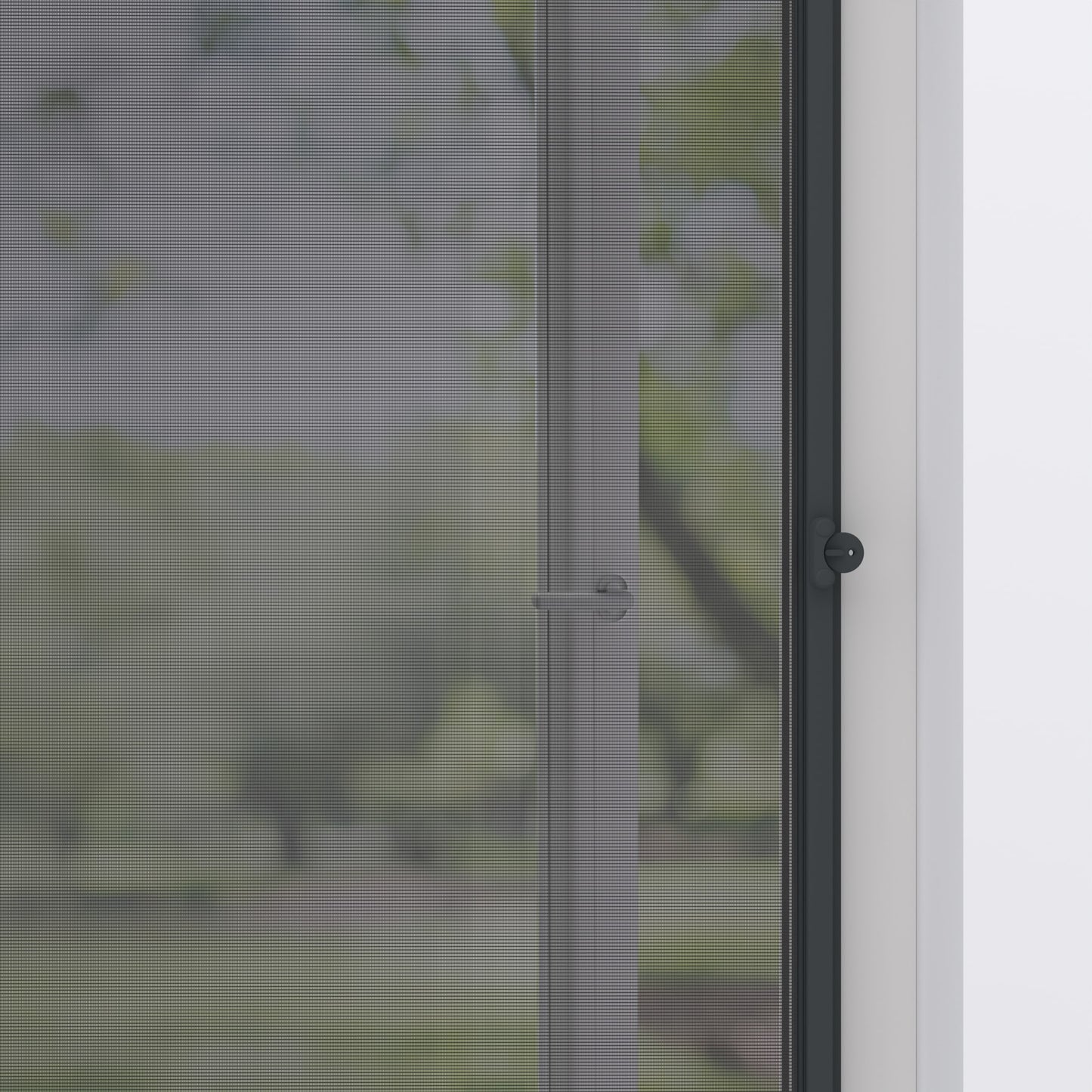Fliegengitterfenster mit Scharnieren Anthrazit