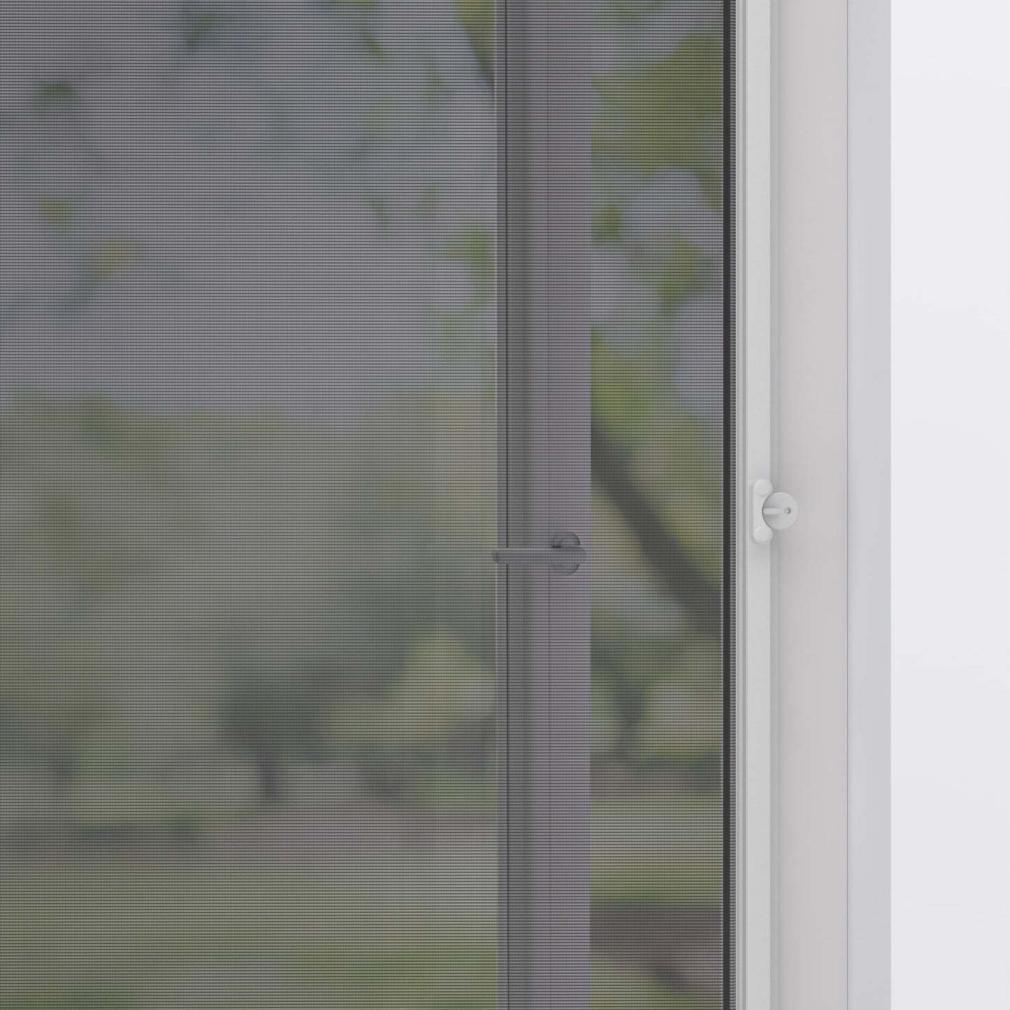 Fliegengitterfenster mit Scharnieren Weiß