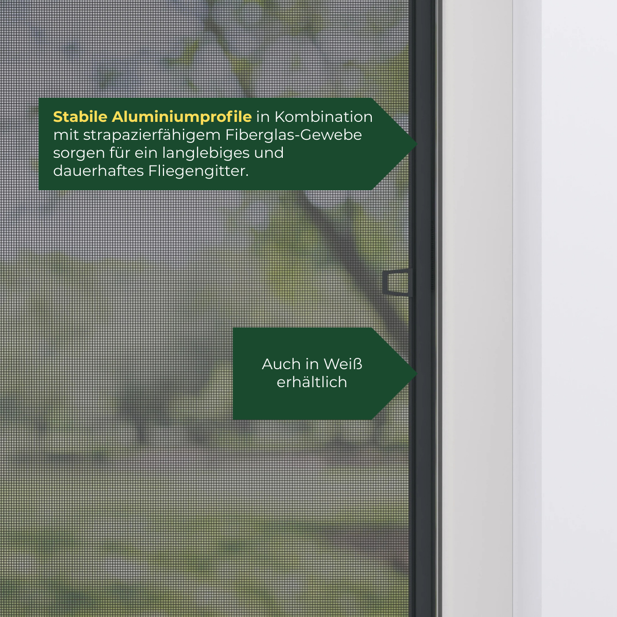 Fliegengitterfenster außen Anthrazit