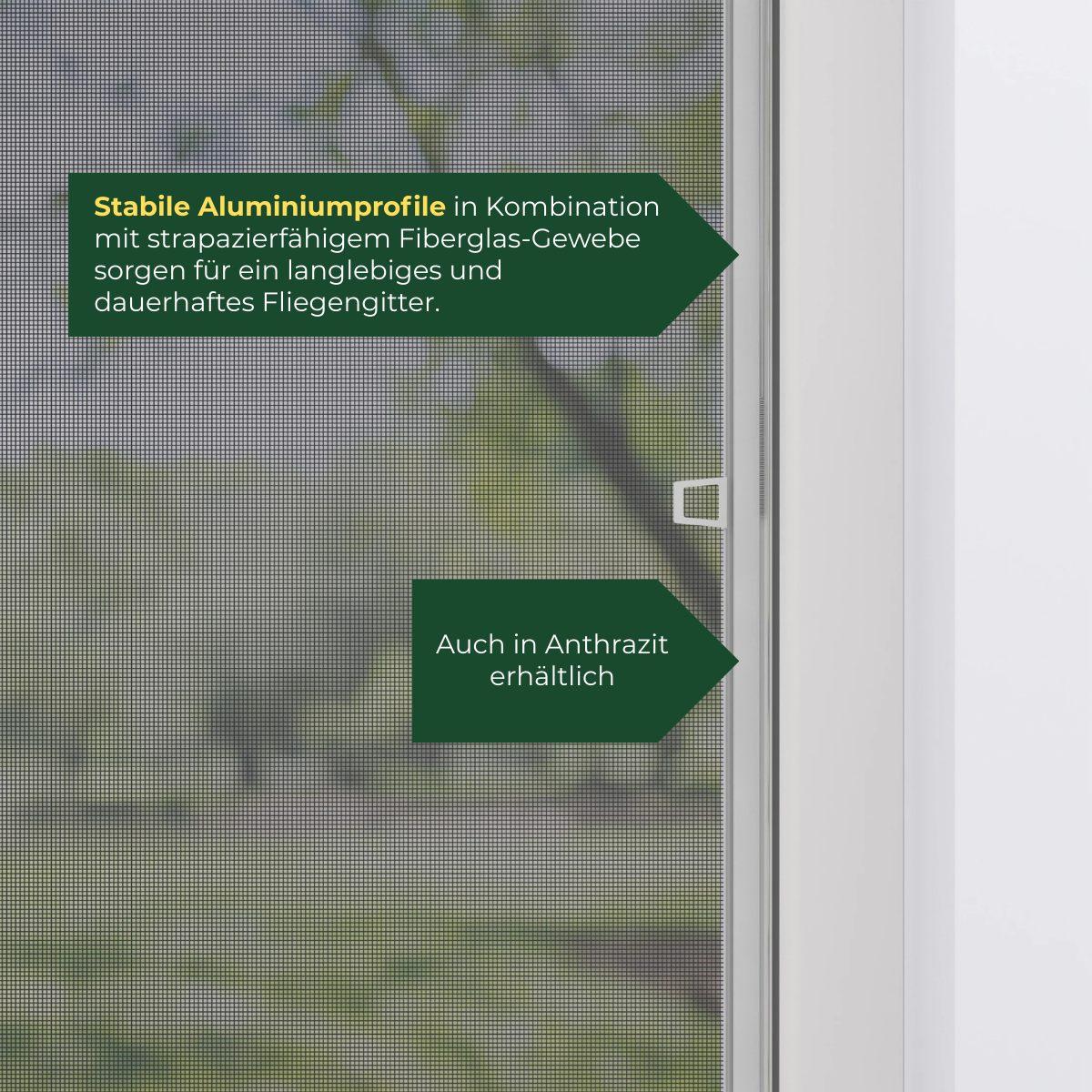 Fliegengitterfenster außen Weiß