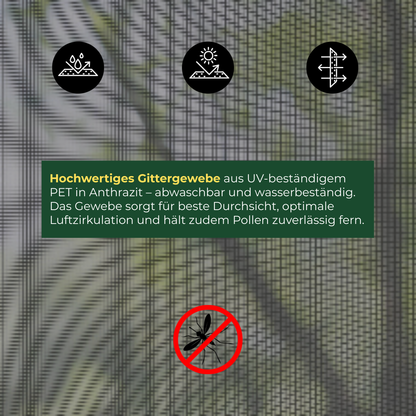 Vertikale Fliegengittertür Anthrazit