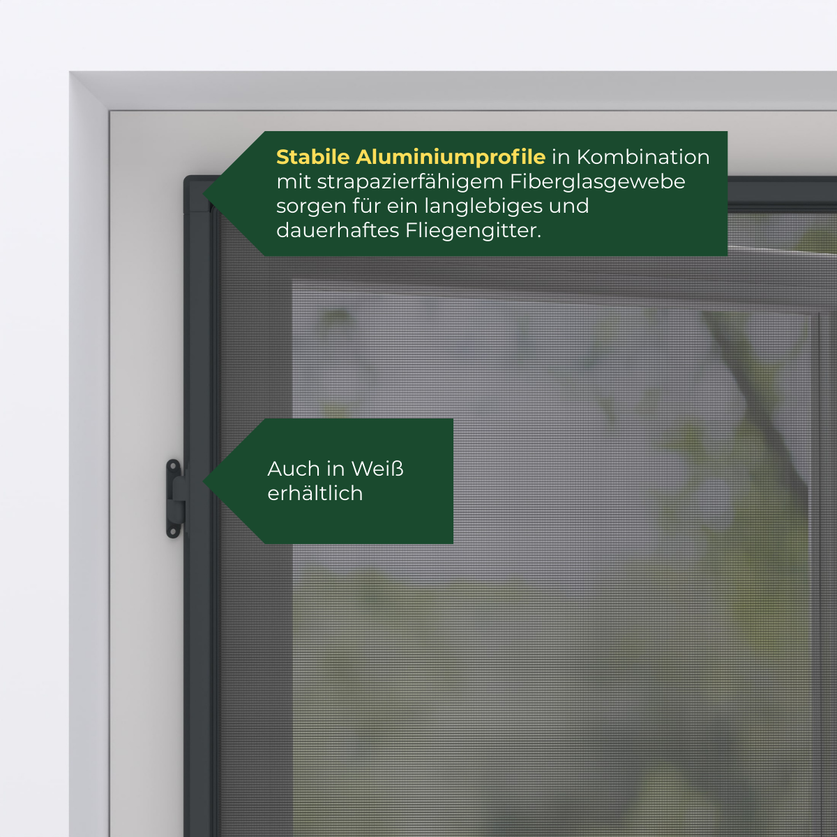 Fliegengitterfenster mit Scharnieren Anthrazit