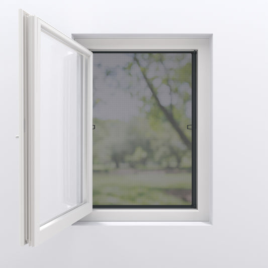 Fliegengitterfenster außen Anthrazit