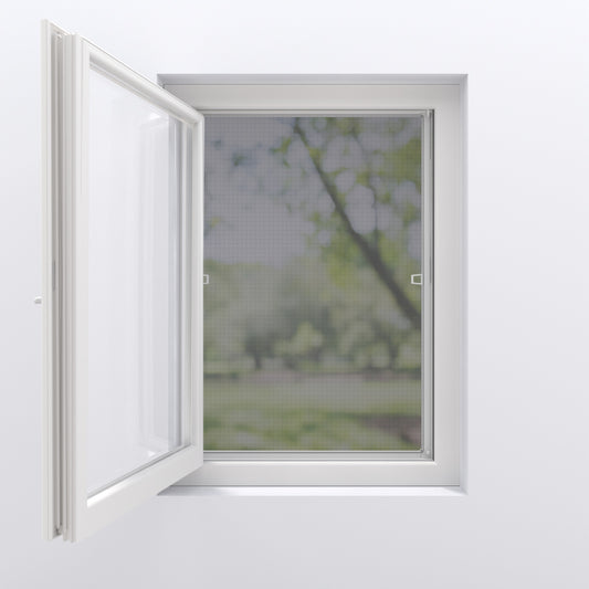 Fliegengitterfenster außen Weiß