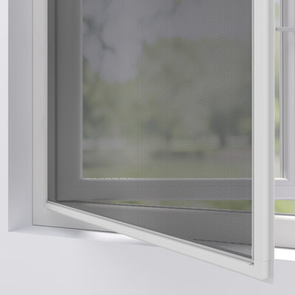 Fliegengitterfenster mit Scharnieren Weiß