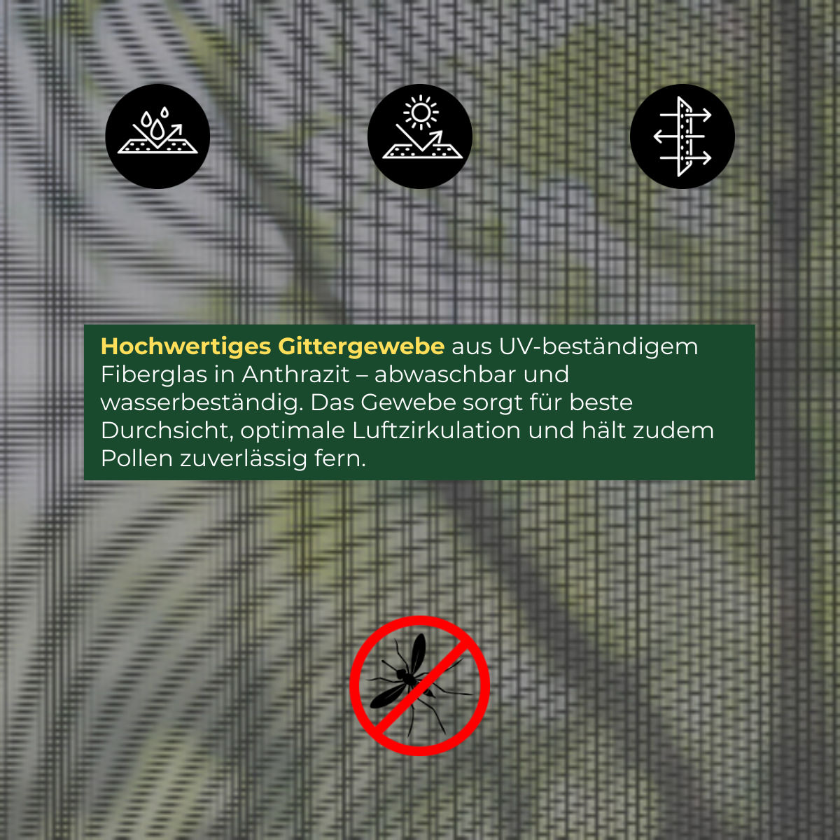 Fliegengittertür Anthrazit