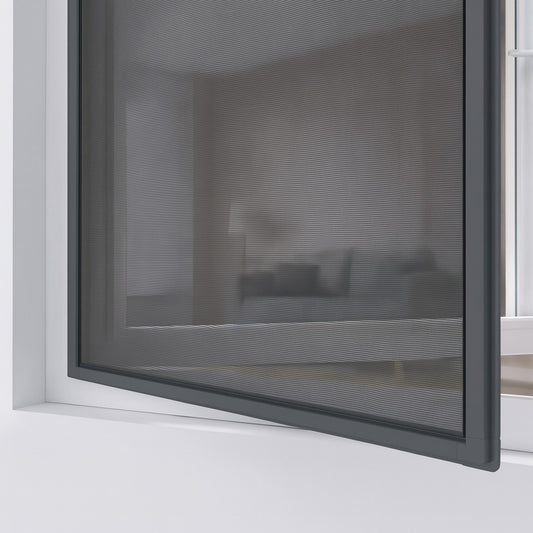 Fliegengitterfenster mit Scharnieren Anthrazit